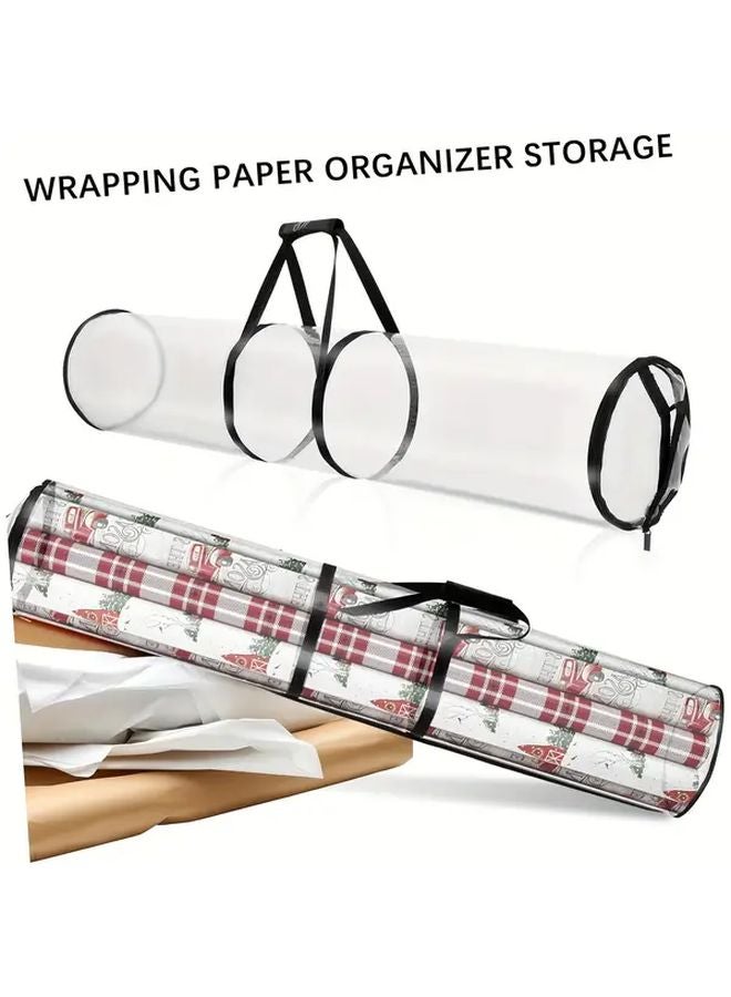 2Pcs 39 Inches Holiday Gift Wrap Storage Bag Holds 25 Rolls Durable Portable Organizer - Image 4